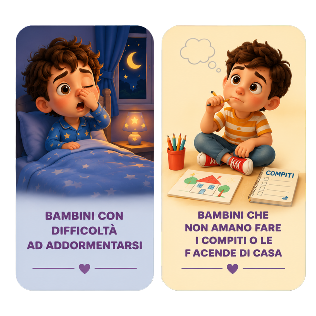 Bambini con difficolta ad addormentarsi e a fare i compiti